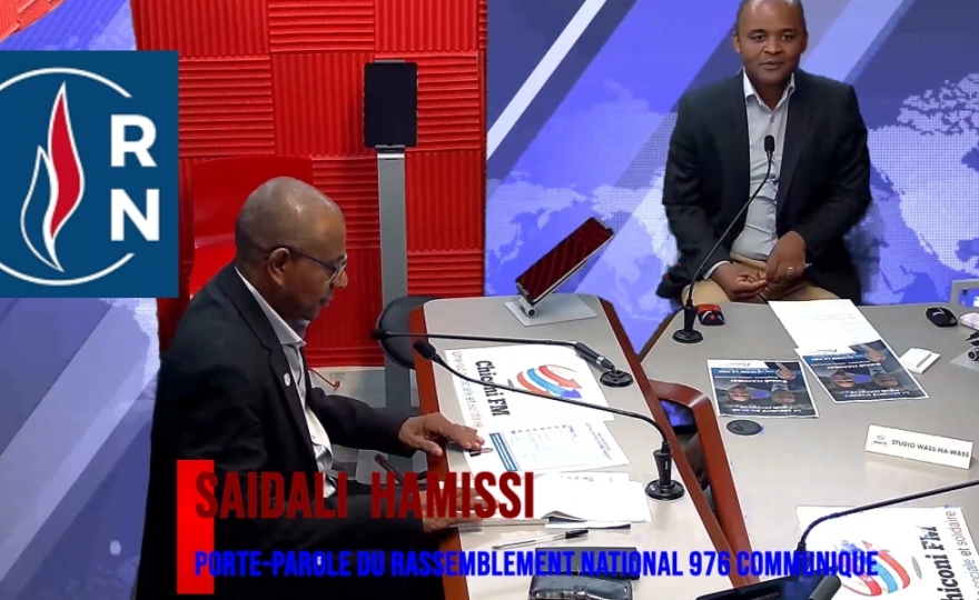 Législatives 2022 - Le Porte-Parole du Rassemblement National 976, Saidali  HAMISSI, communique