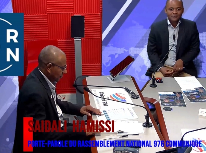 Législatives 2022 - Le Porte-Parole du Rassemblement National 976, Saidali  HAMISSI, communique